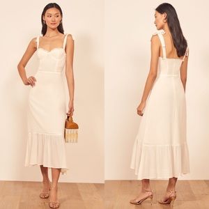 Reformation Nikita MIDI Dress in Ivory